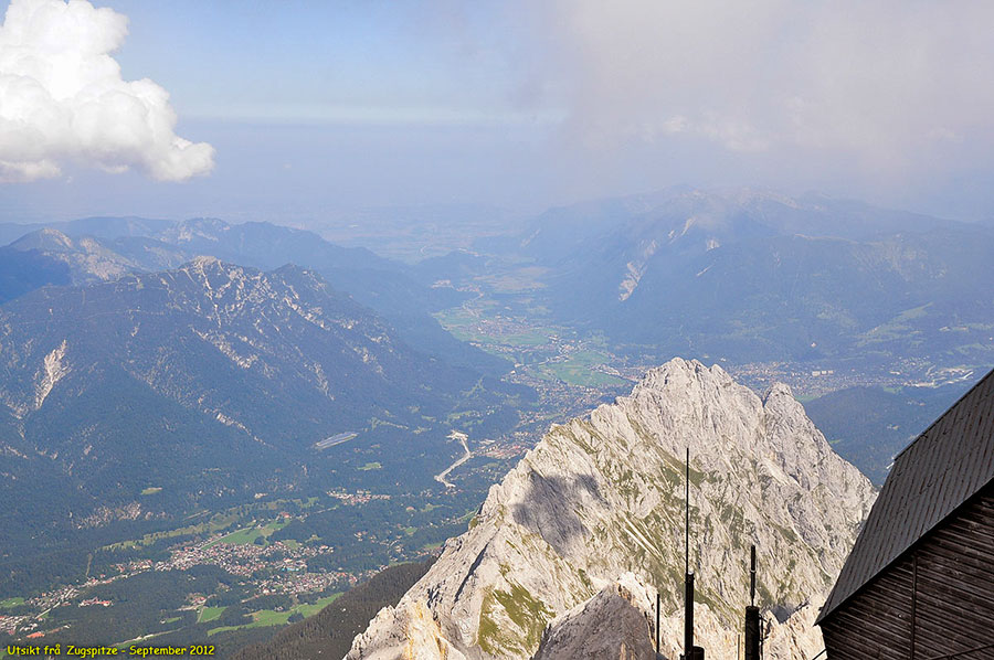 Utsikt frå Zugspitze