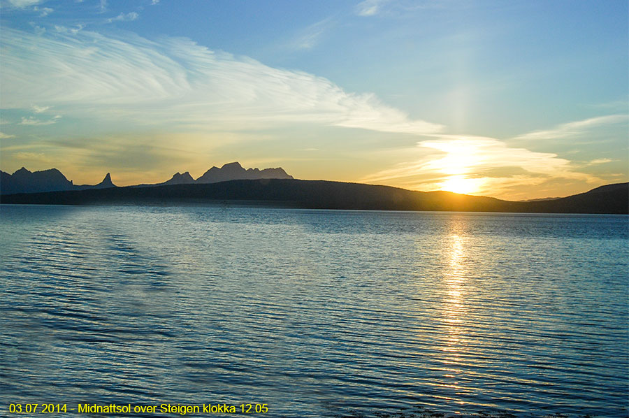 Midnattsol i Steigen i Nordland