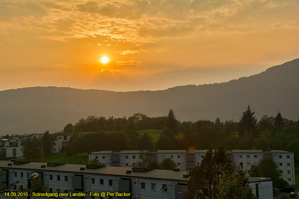 Solnedgang over Landås