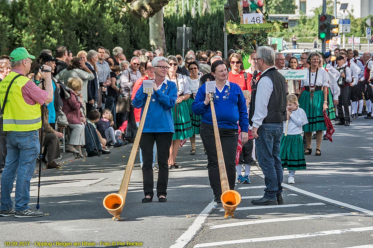 Frå vinfest i Bingen am Rhein