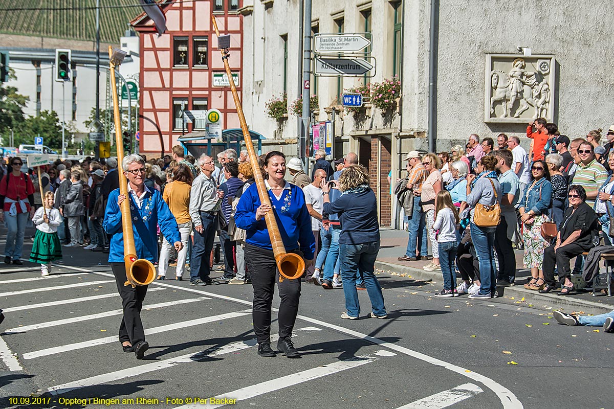 Frå vinfest i Bingen am Rhein