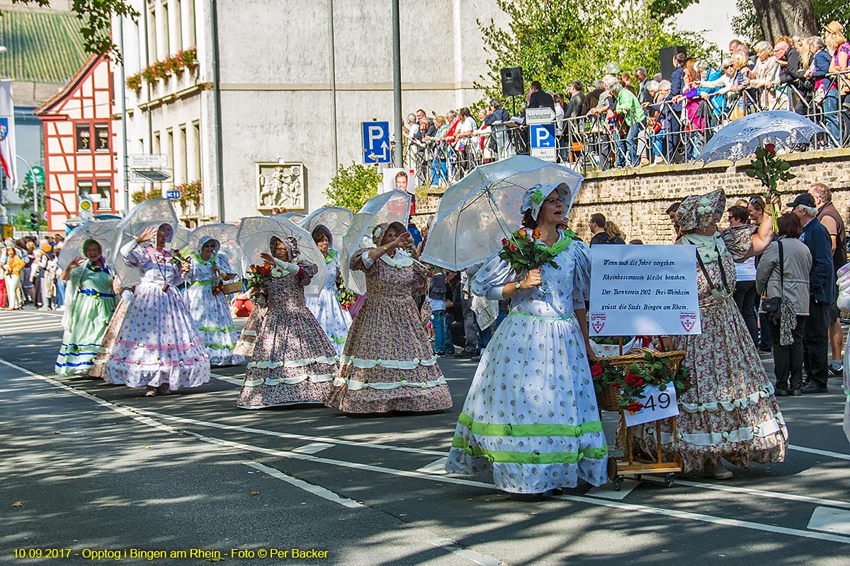 Frå vinfest i Bingen am Rhein