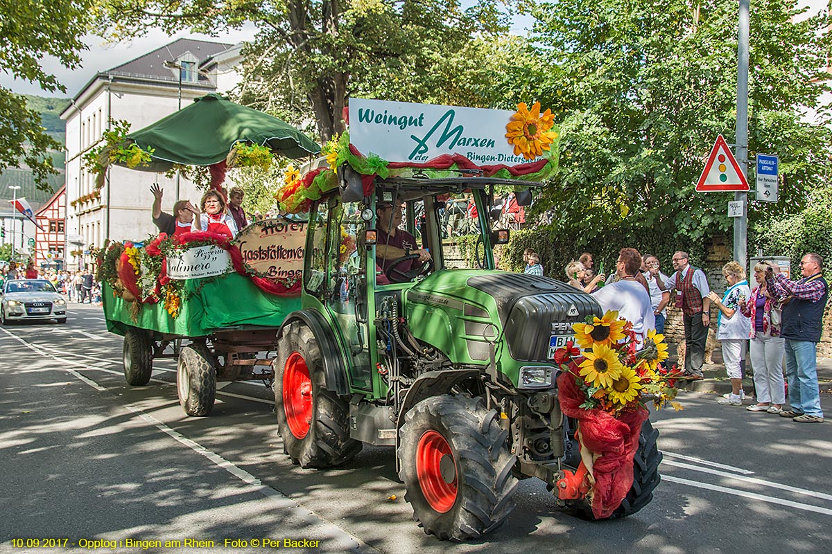 Frå vinfest i Bingen am Rhein