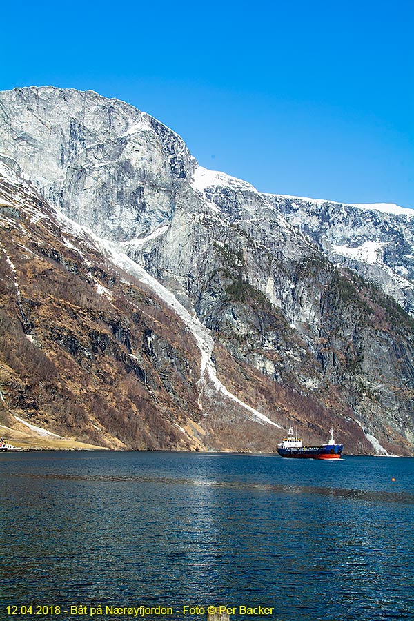 Båt på Nærøyfjorden