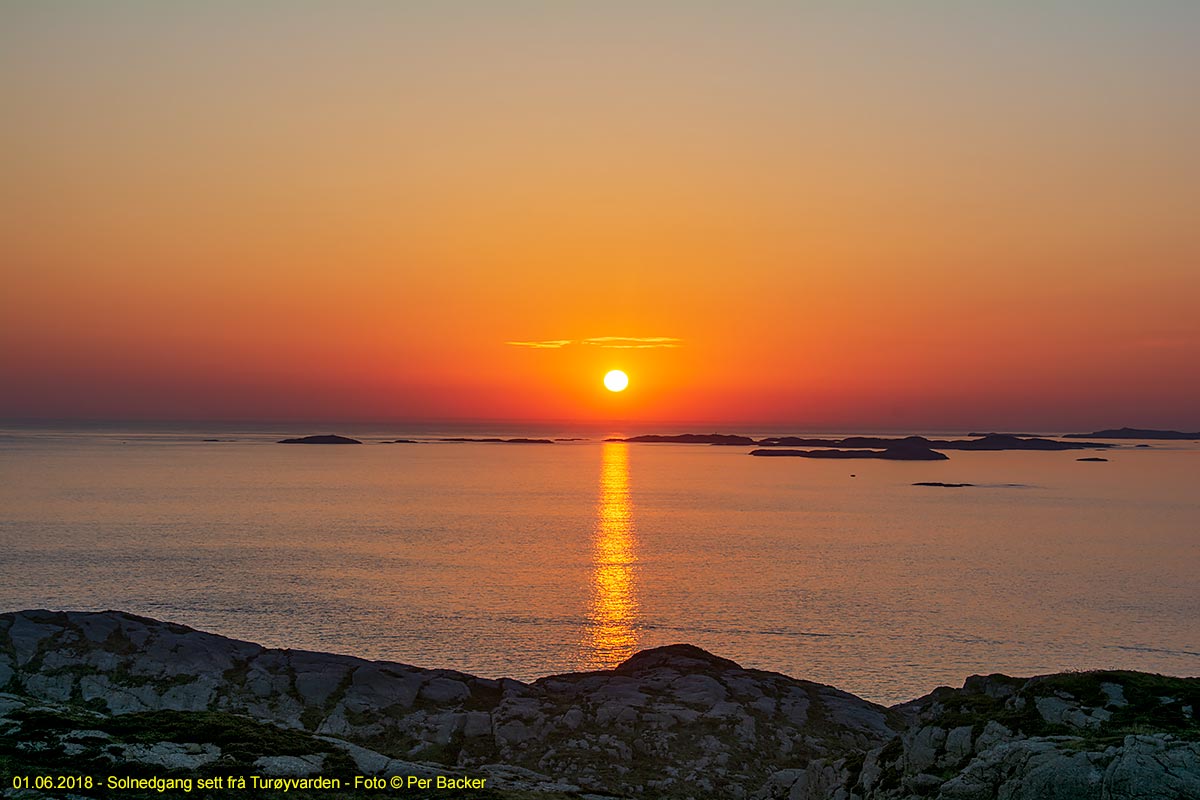 Solnedgang sett frå Turøyvarden