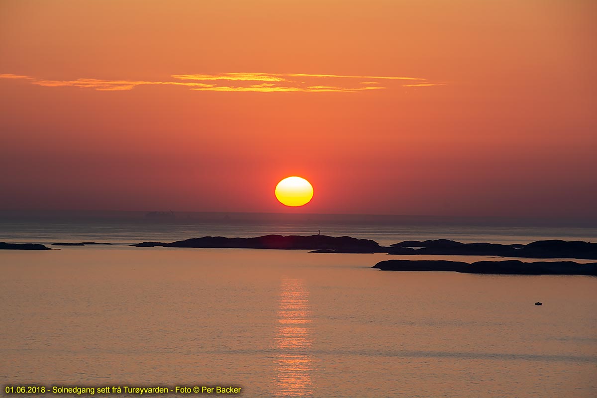 Solnedgang sett frå Turøyvarden