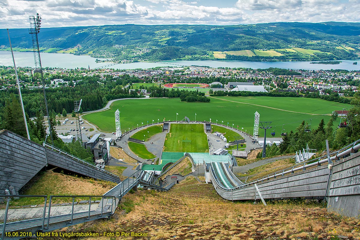 Utsikt frå Lysgårdsbakken, Lillehammer