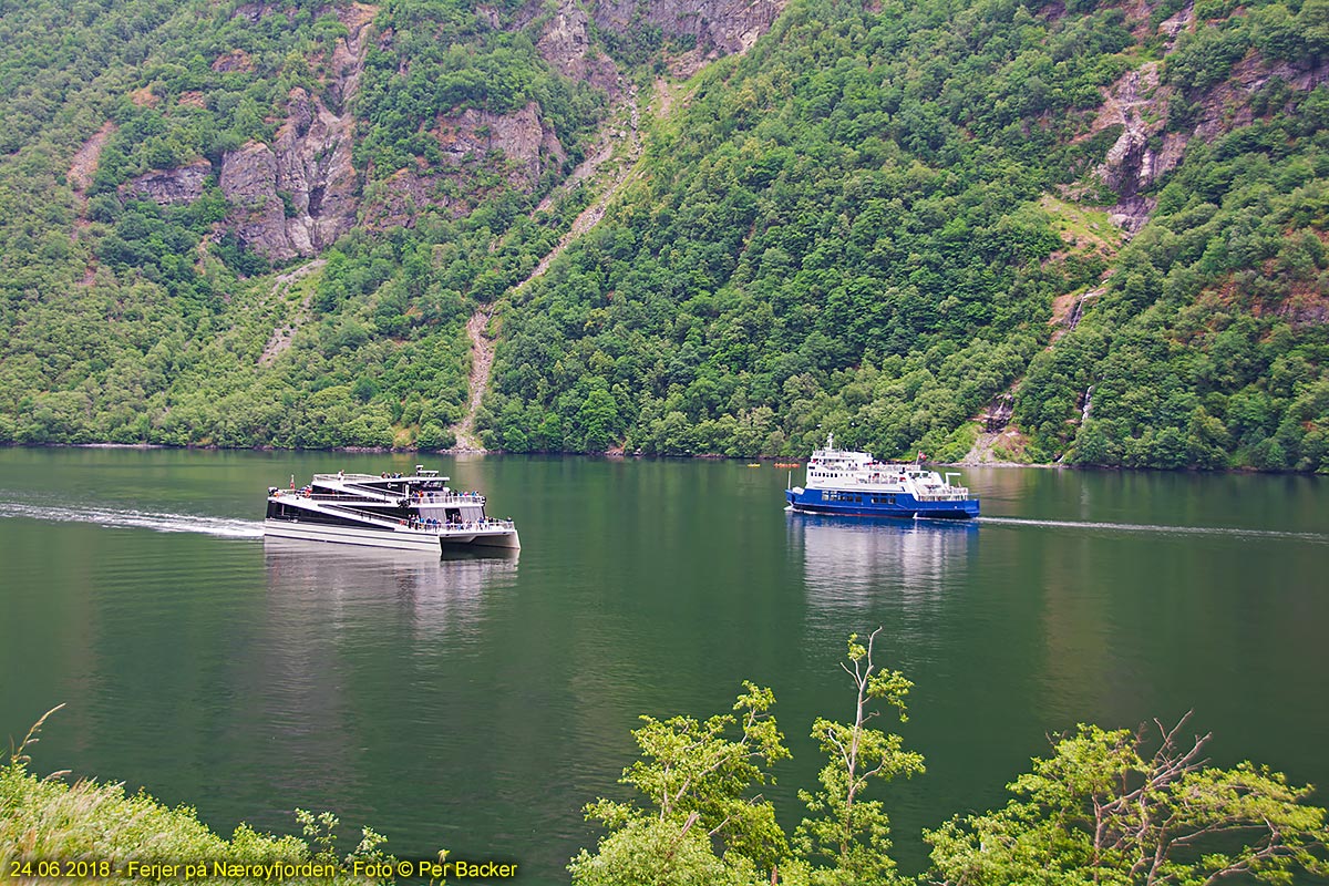 Ferjer på Nærøyfjorden