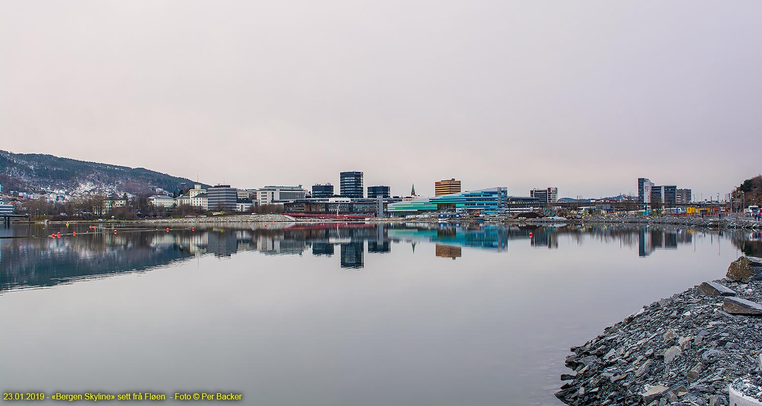 "Bergen Skyline" sett frå Fløen