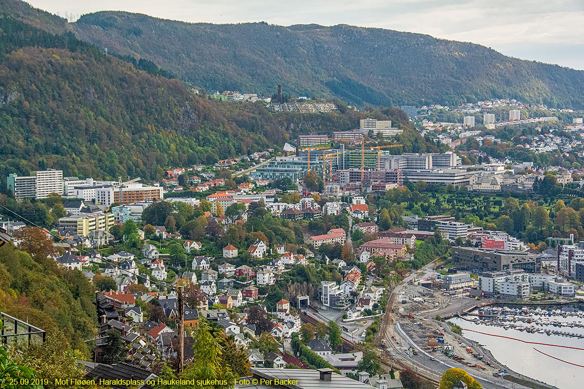 Mot Fløen, Haraldsplass og Haukeland sjukehus