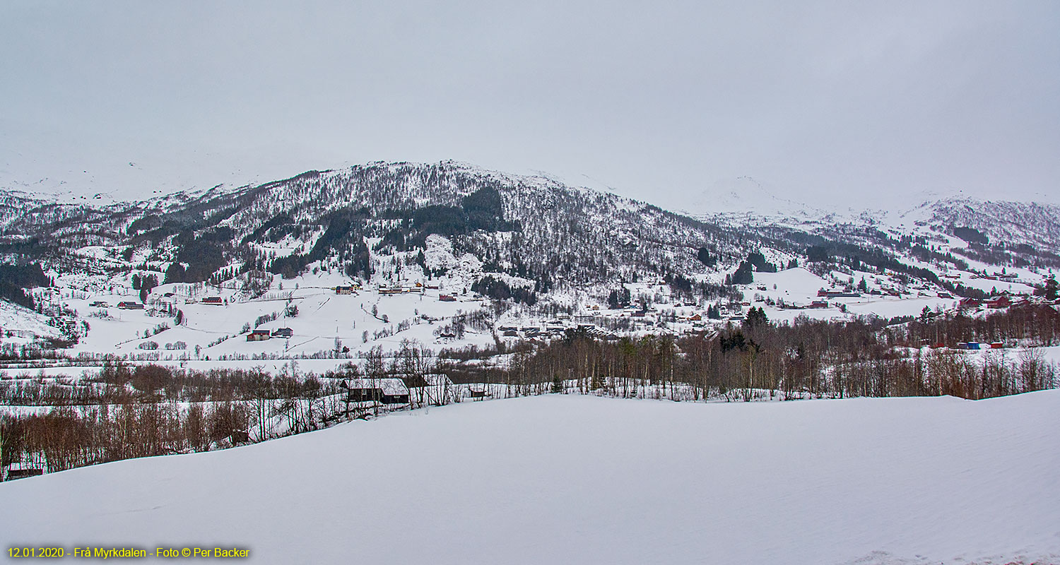 Frå Myrkdalen - regn og vind i dag