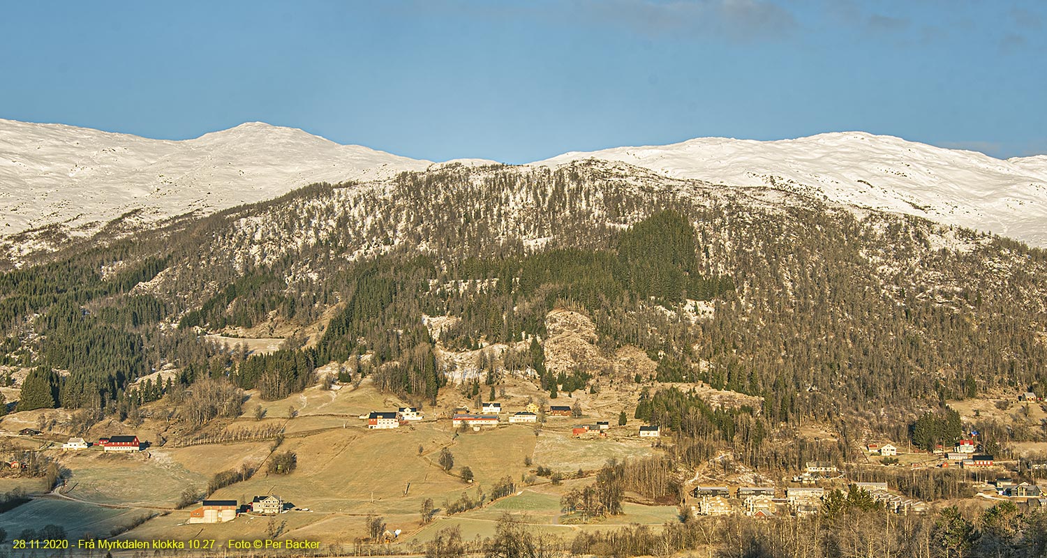 Frå Myrkdalen klokka 10.27