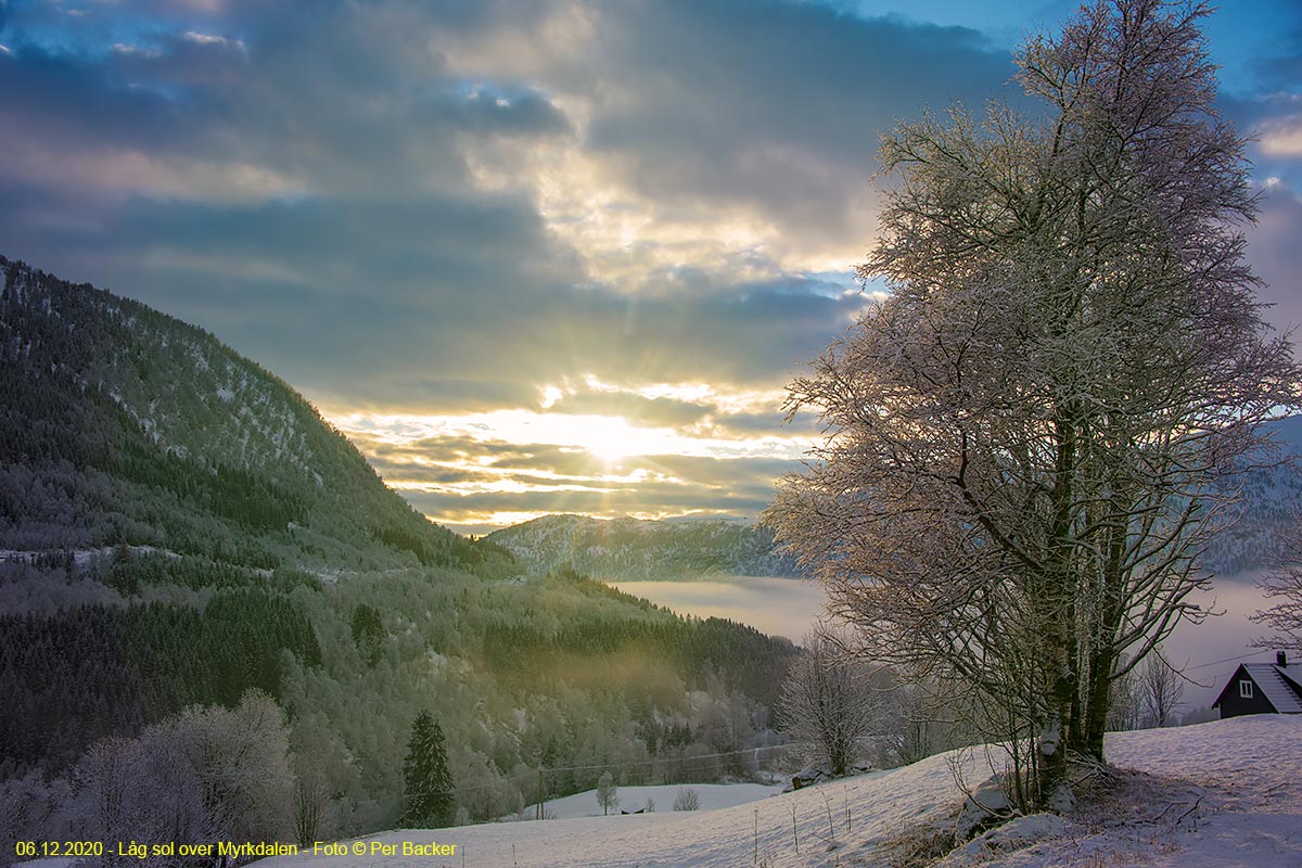 Låg sol over Myrkdalen