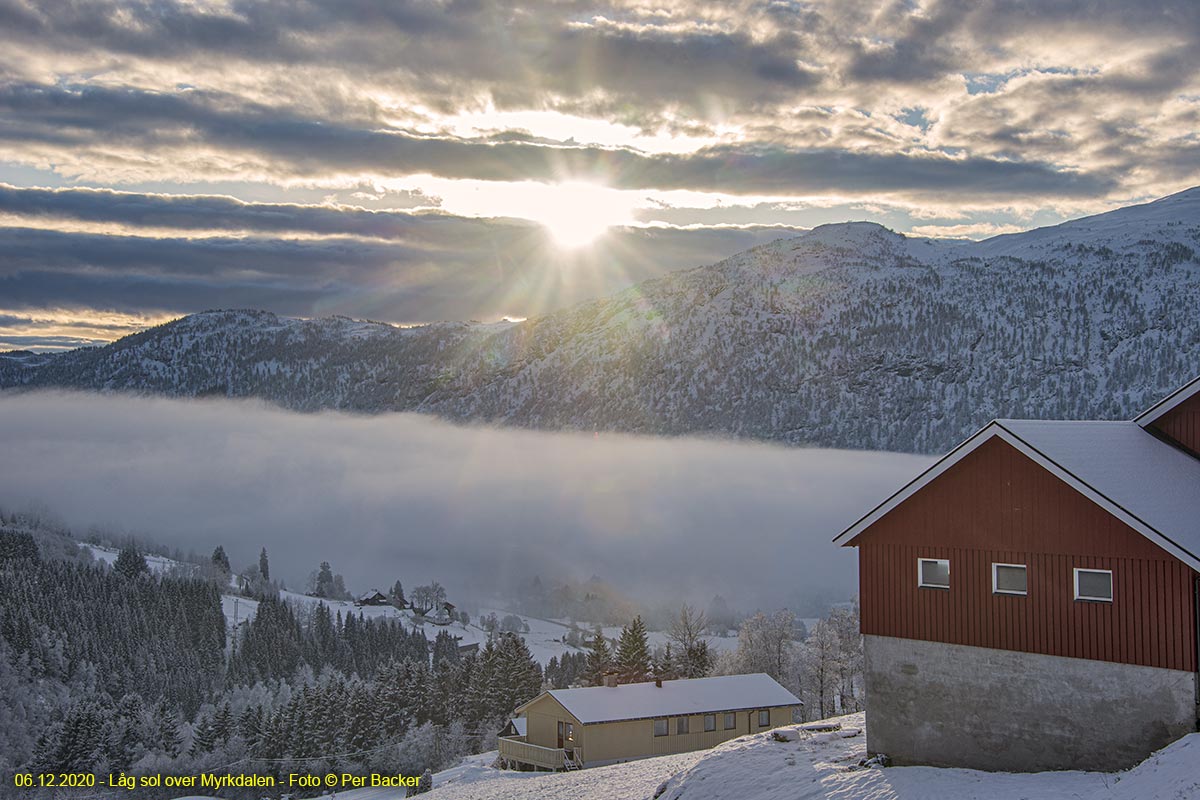 Låg sol over Myrkdalen