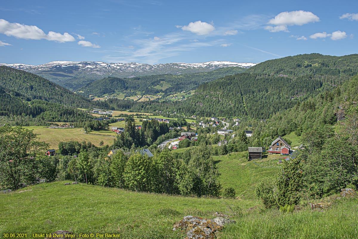 Utsikt frå Øvre Vinje