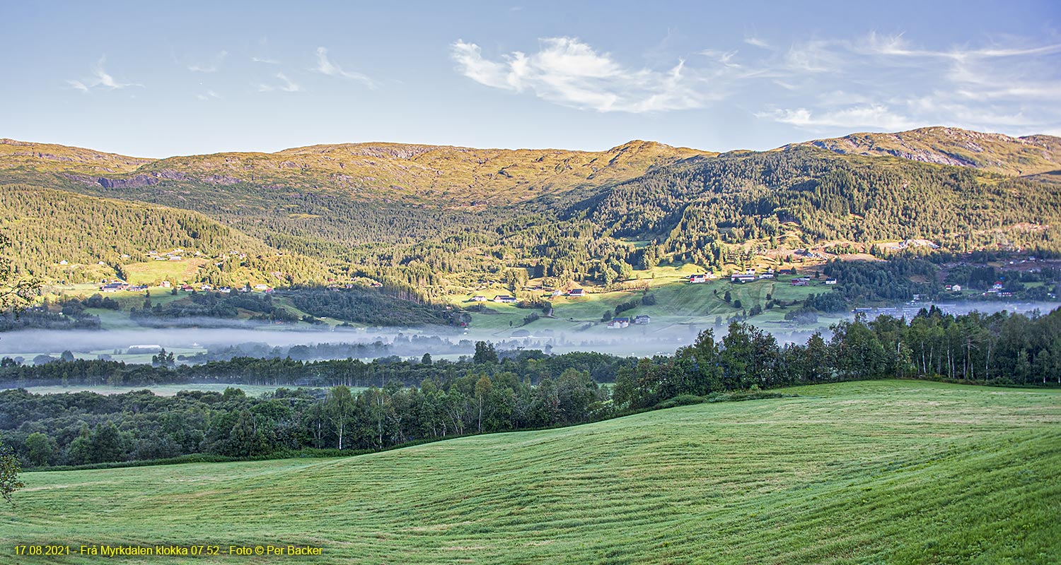 Frå Myrkdalen klokka 07.52