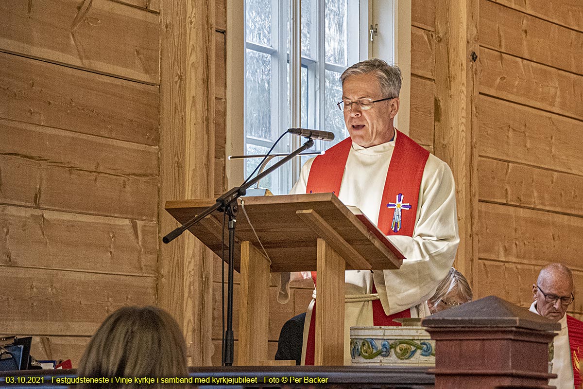 Festgudsteneste i Vinje kyrkje i samband med kyrkjejubileet