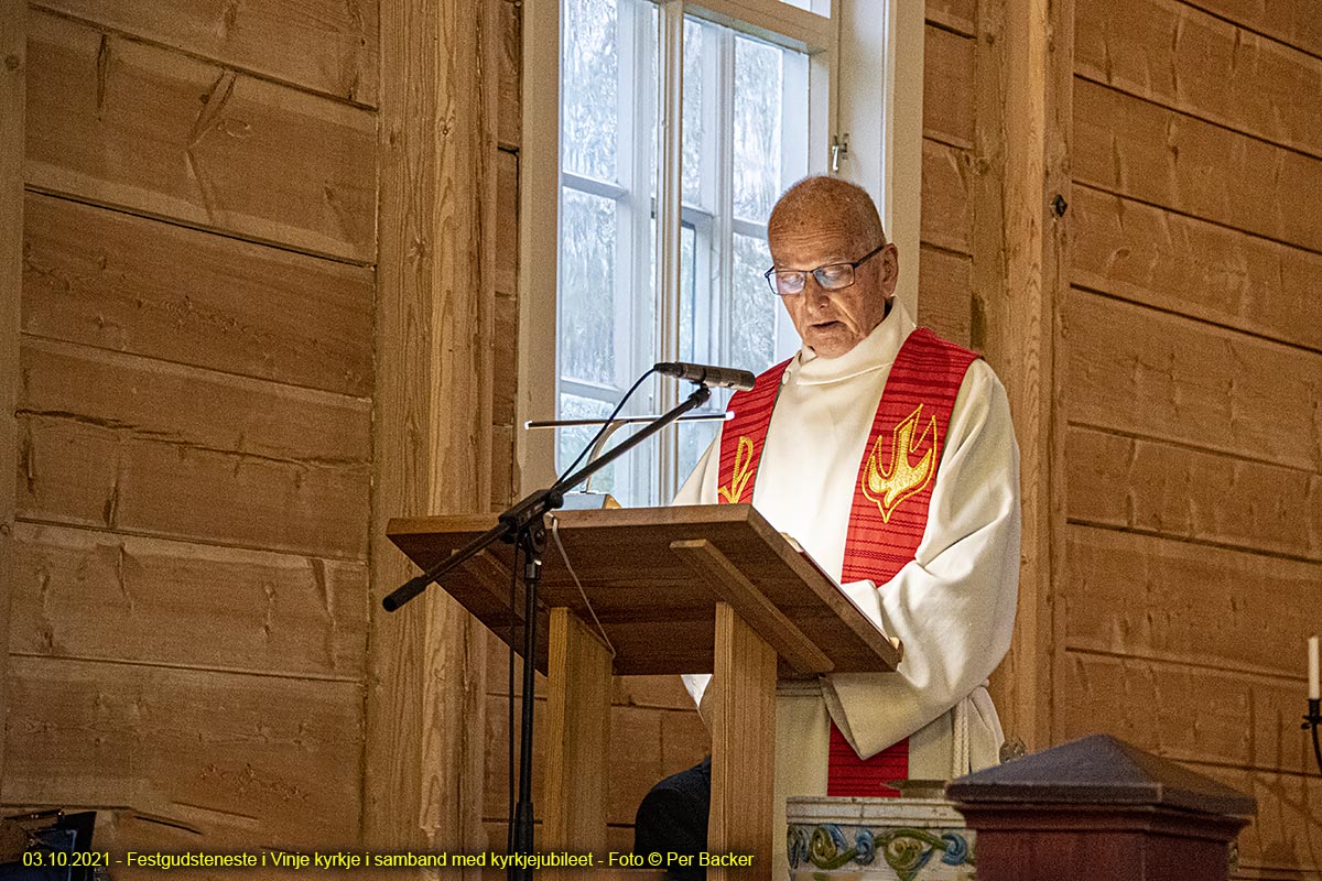 Festgudsteneste i Vinje kyrkje i samband med kyrkjejubileet