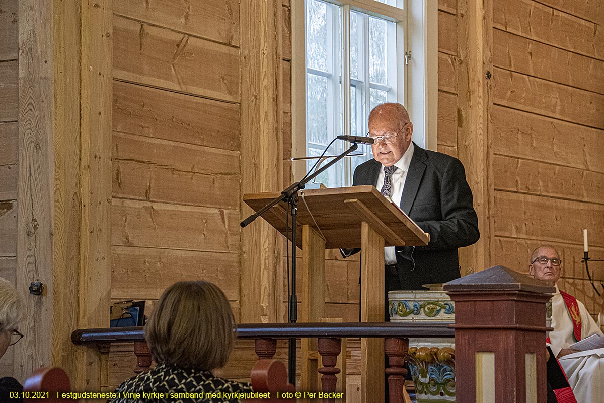 Festgudsteneste i Vinje kyrkje i samband med kyrkjejubileet