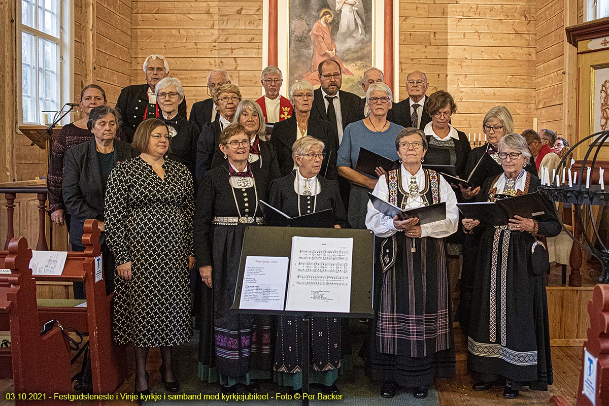 Festgudsteneste i Vinje kyrkje i samband med kyrkjejubileet