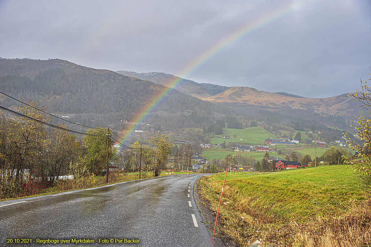 Regnboge over Myrkdalen