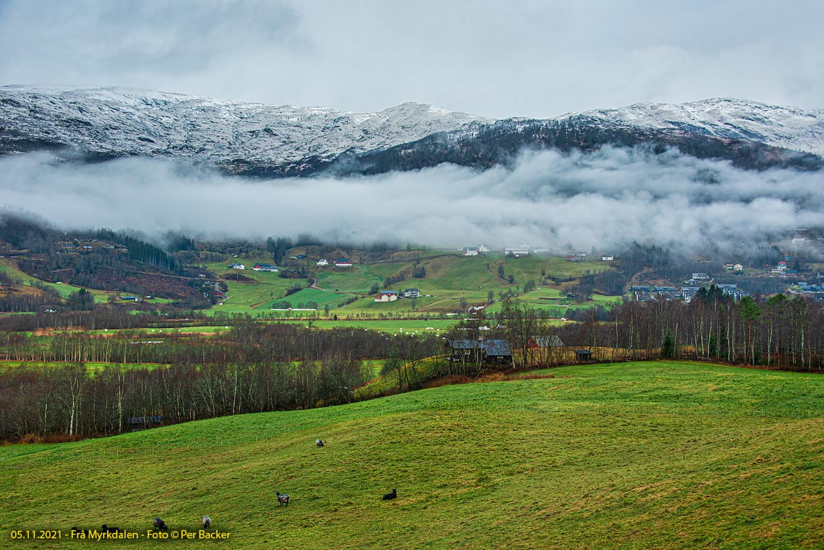 Frå Myrkdalen ca. klokka 10.00