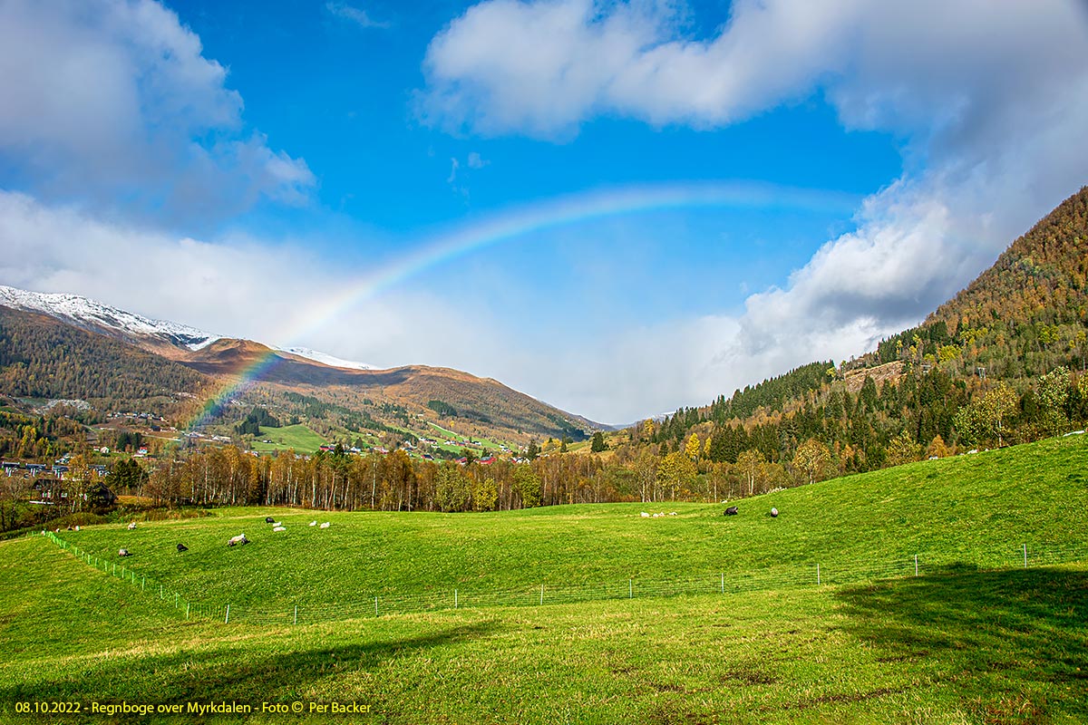 Regnboge over Myrkdalen