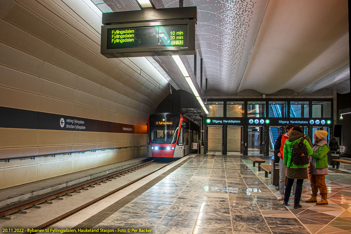 Bybanen til Fyllingsdalen, Haukeland Stasjon