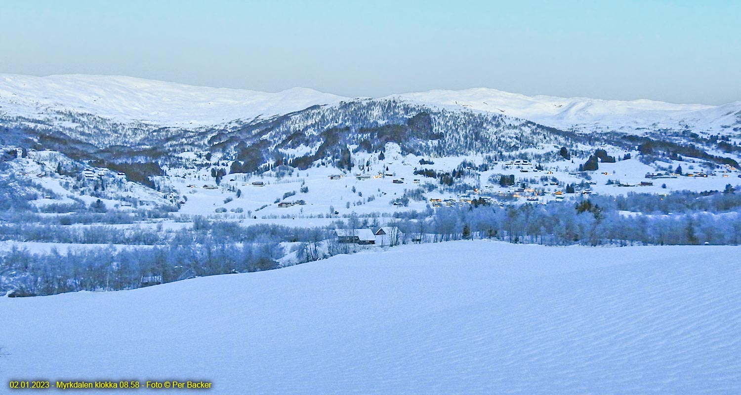 Frå Myrkdalen klokka 08.58