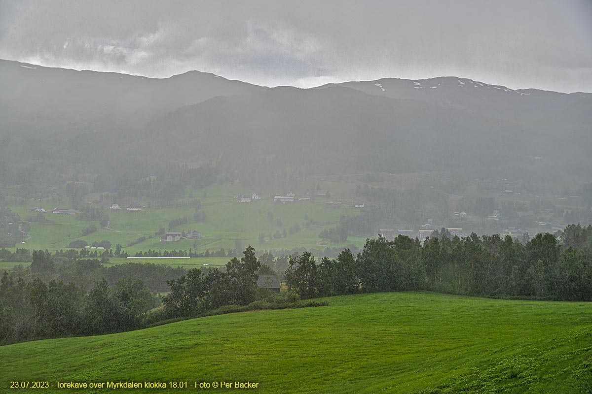 Torekave over Myrkdalen klokka 18.01