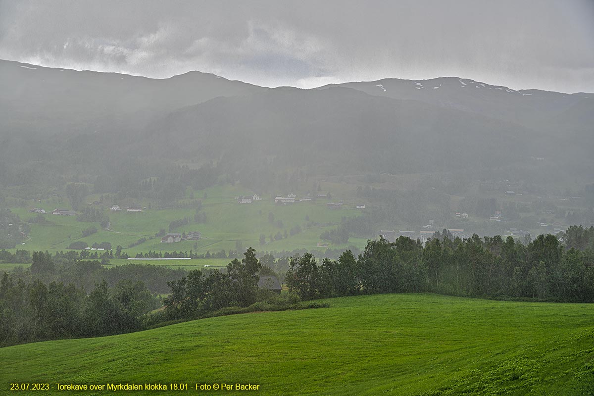 Torekave over Myrkdalen klokka 18.01