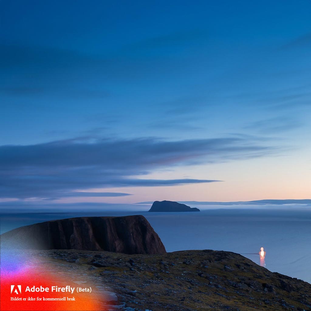 Nordkapp i blåtimen