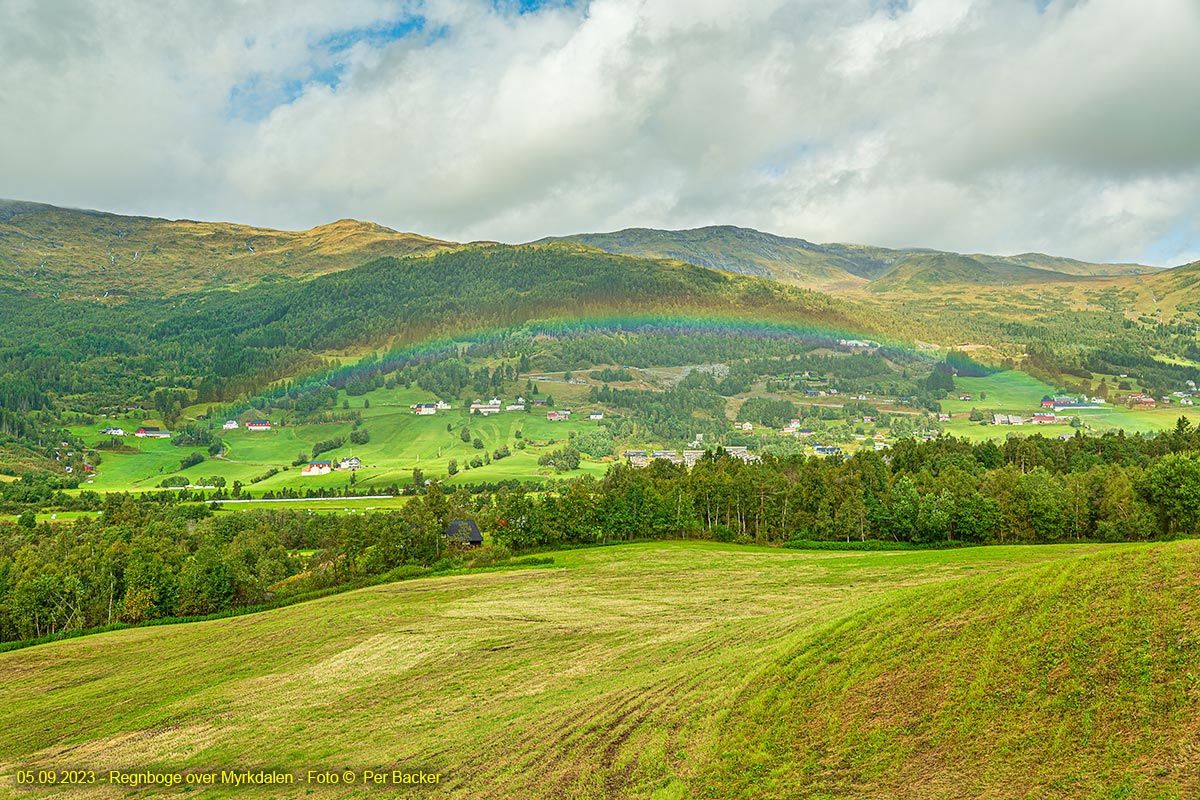 Regnboge over Myrkdalen