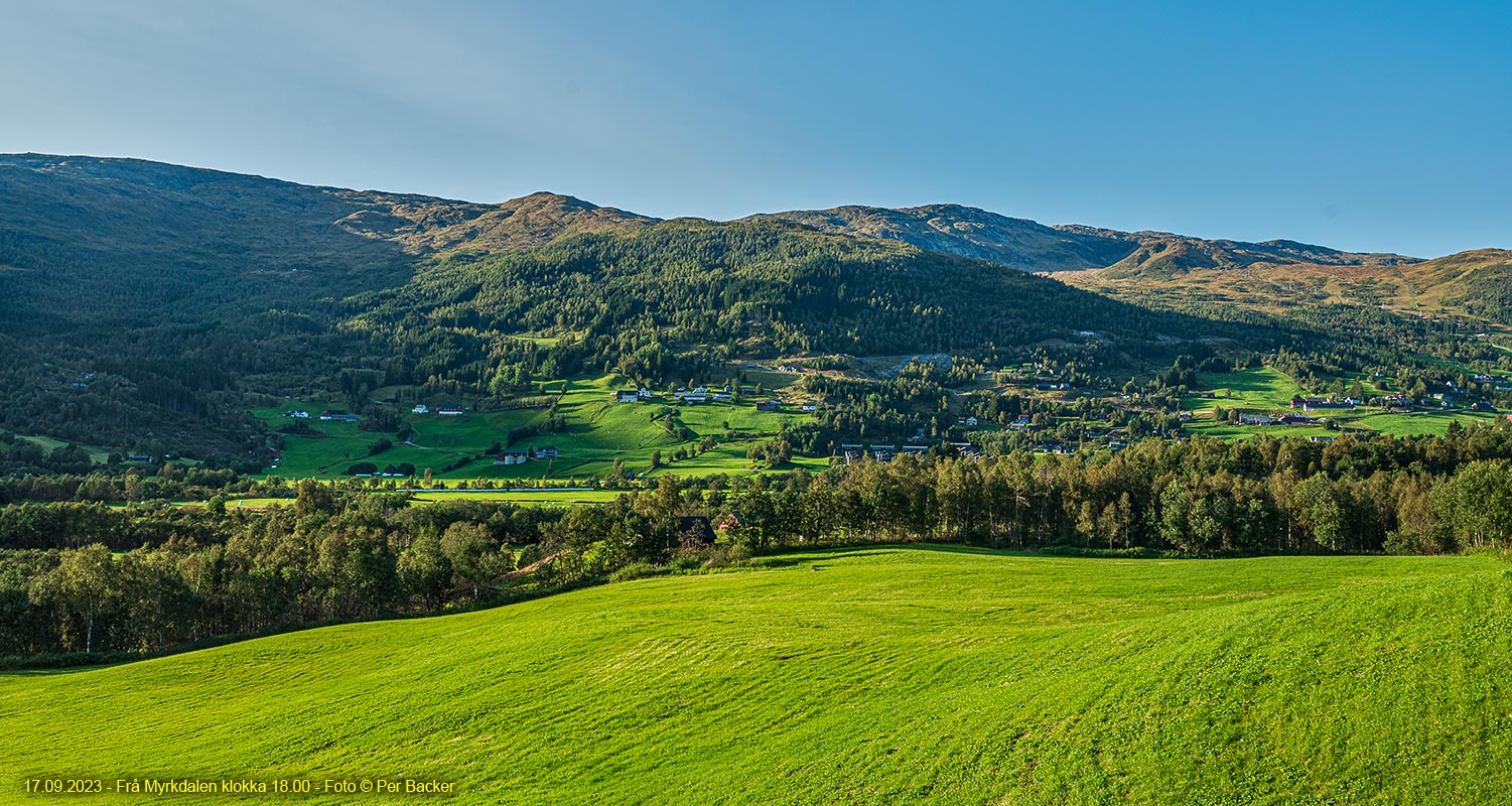 Frå Myrkdalen klokka 18.00