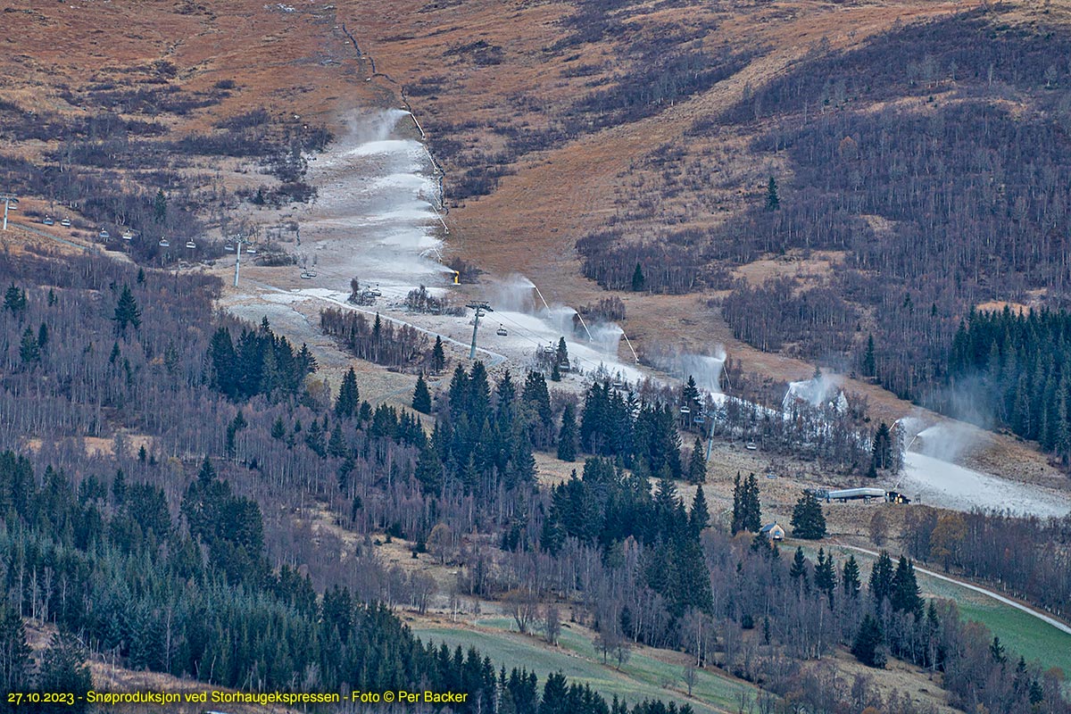 Snøproduksjon ved Storhaugekspressen