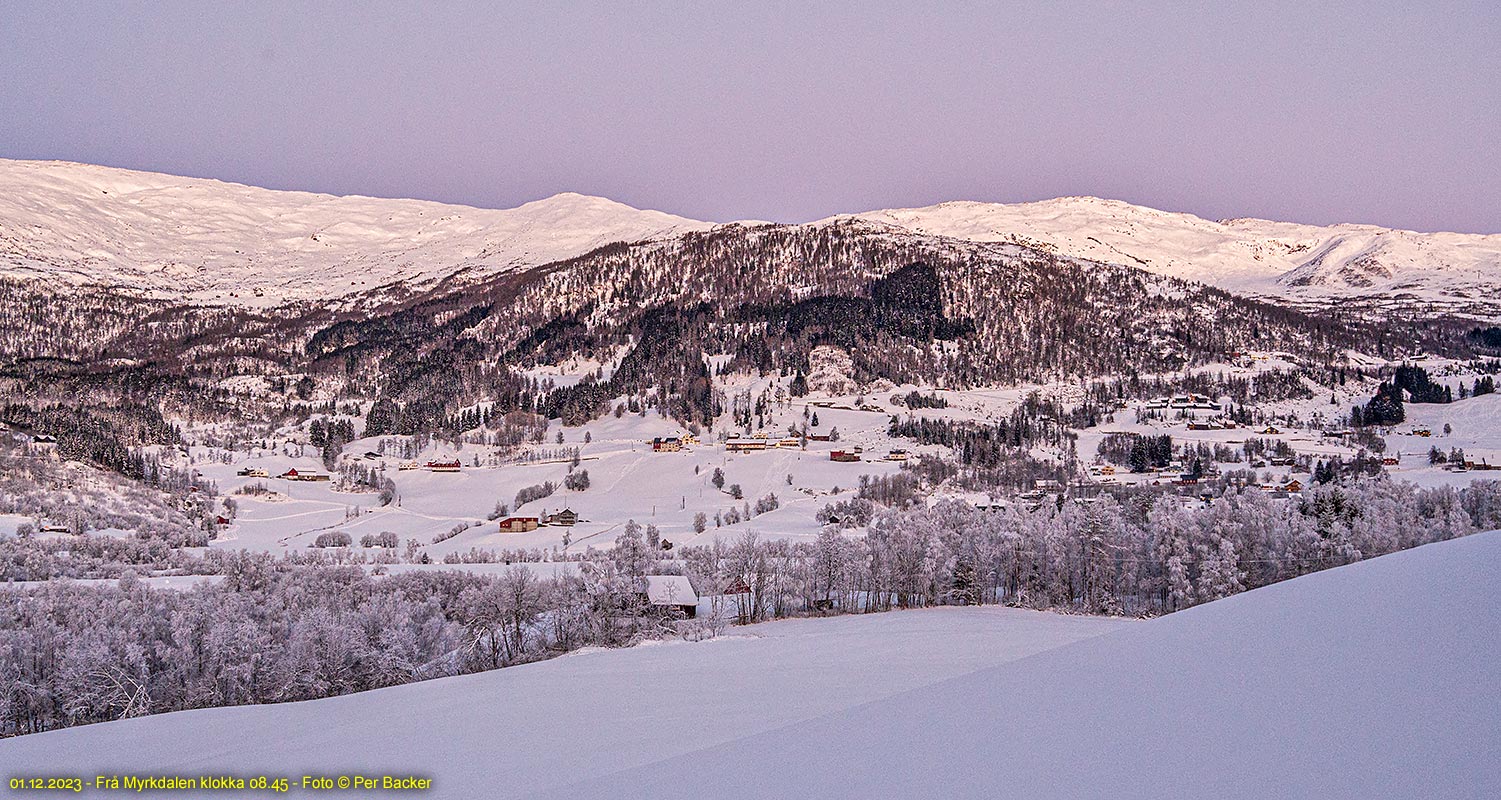 Frå Myrkdalen klokka 08.45