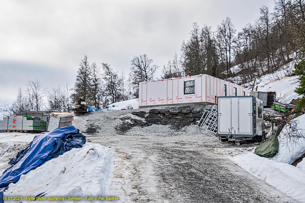 Hytte under oppføring i Svingen