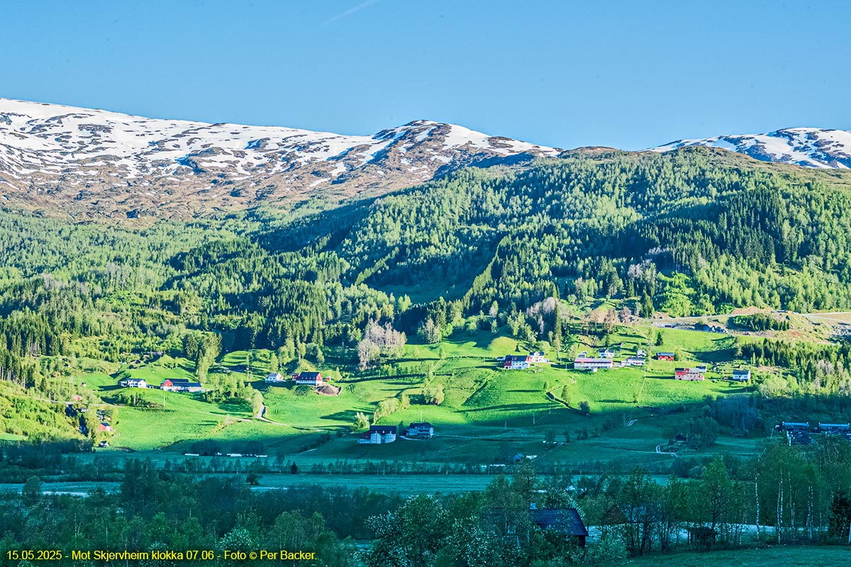 Frå Skjervheim klokka 07.06