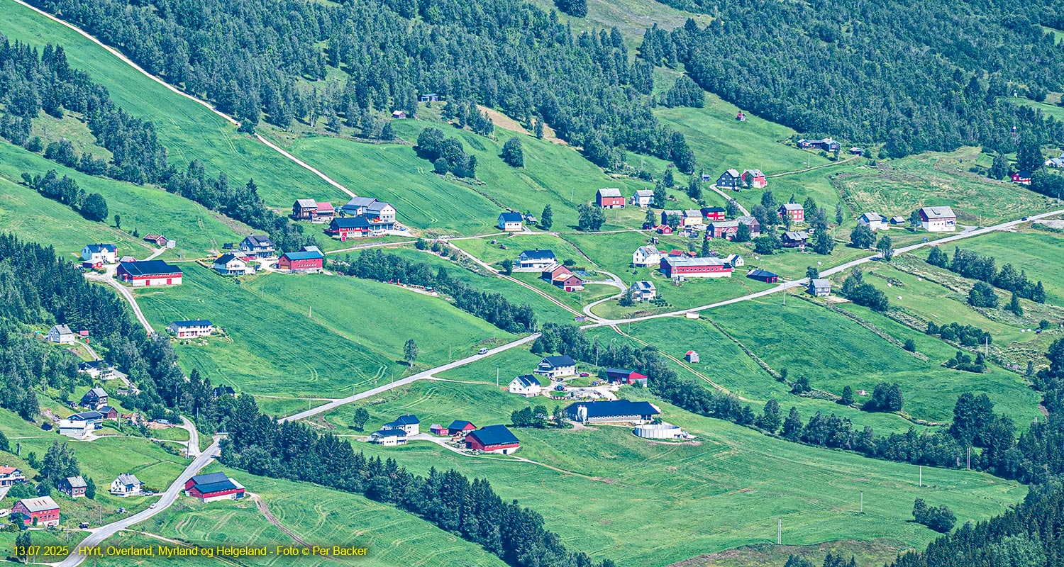 Hyrt, Overland, Myrland og Helgeland