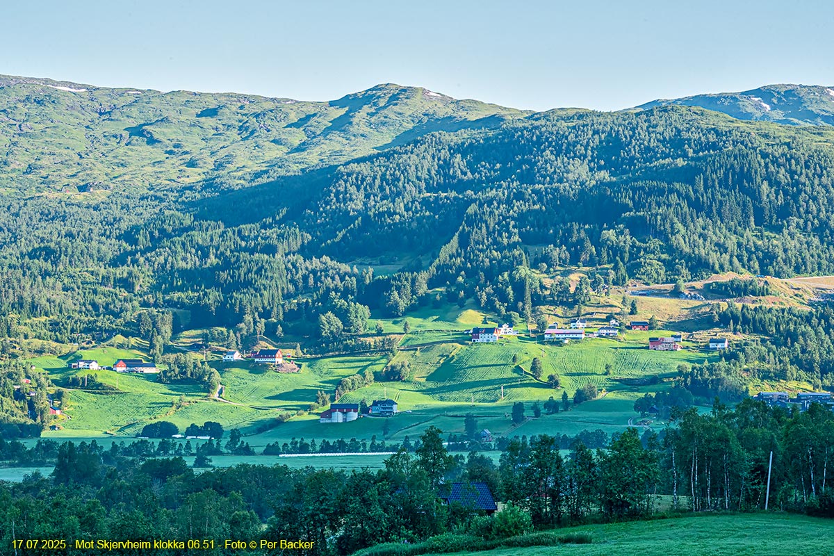 Frå Skjervheim klokka 06.51