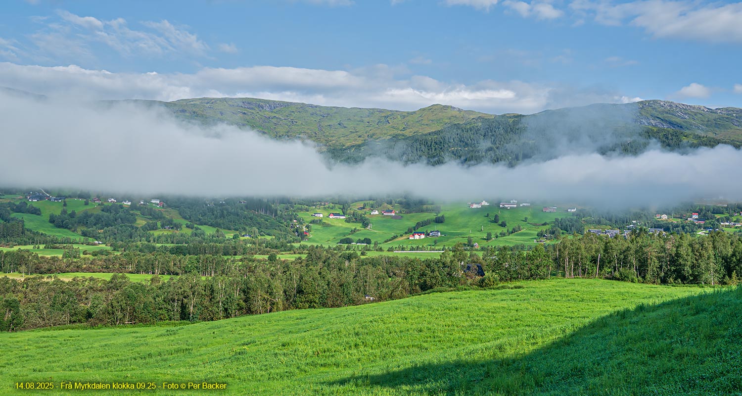 Frå Myrkdalen klokka 09.25