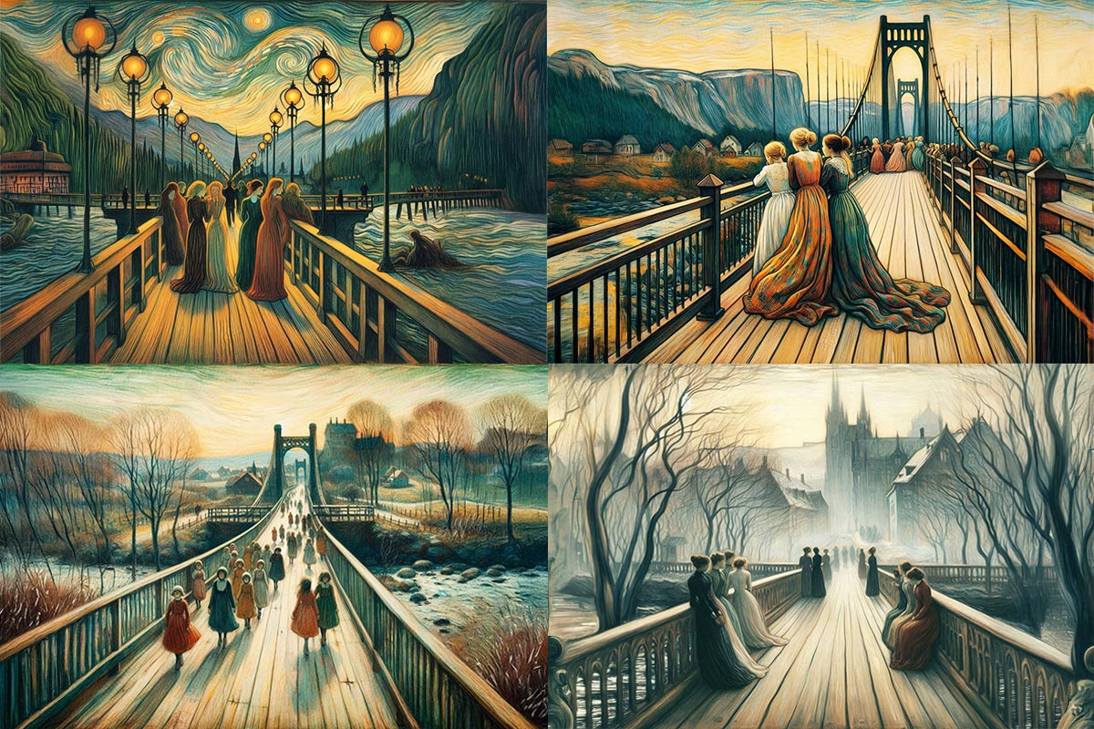 "Pikene på broen" (KI)