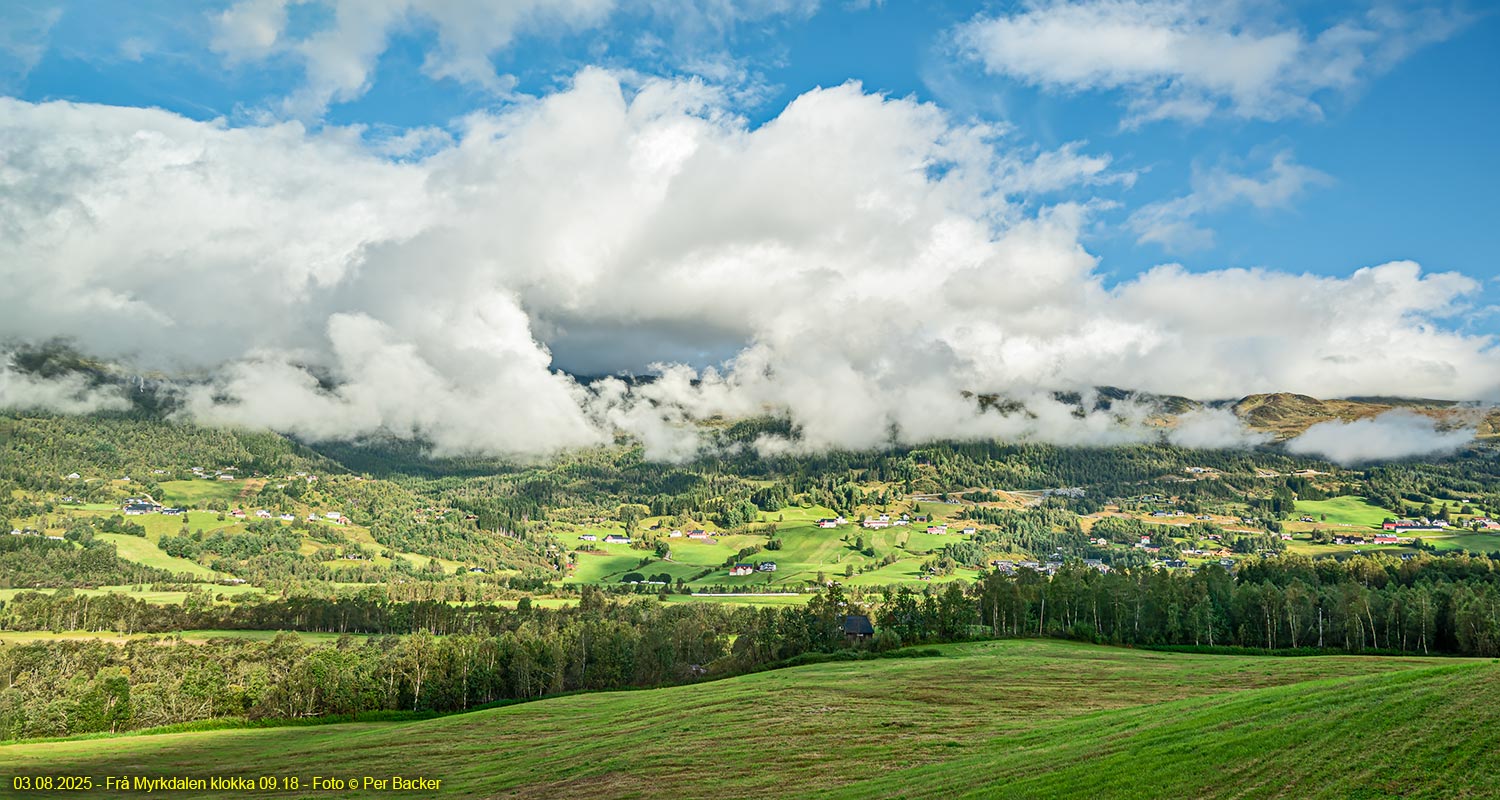 Frå Myrkdalen klokka 09.18