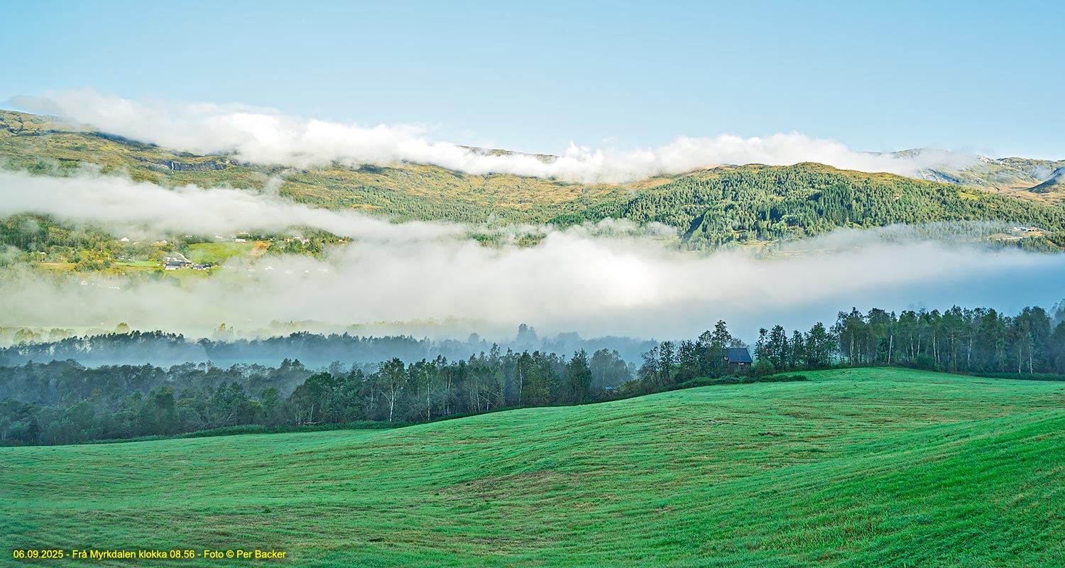 Frå Myrkdalen klokka 08.56