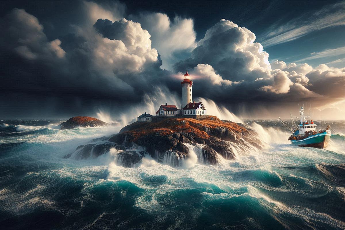 Storm på kysten (KI)