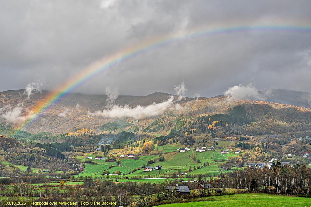 Regnboge over Myrkdalen