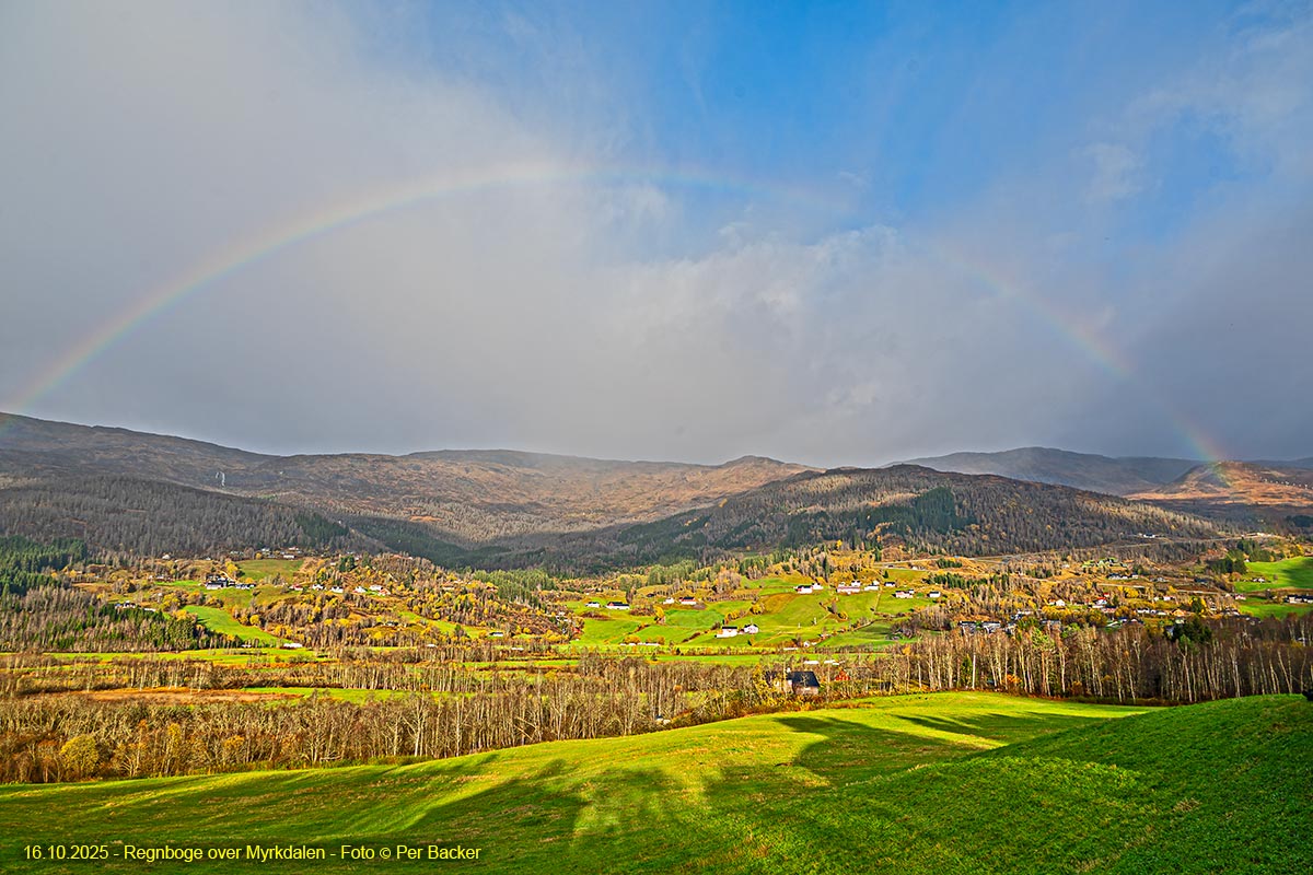 Regnboge over Myrkdalen