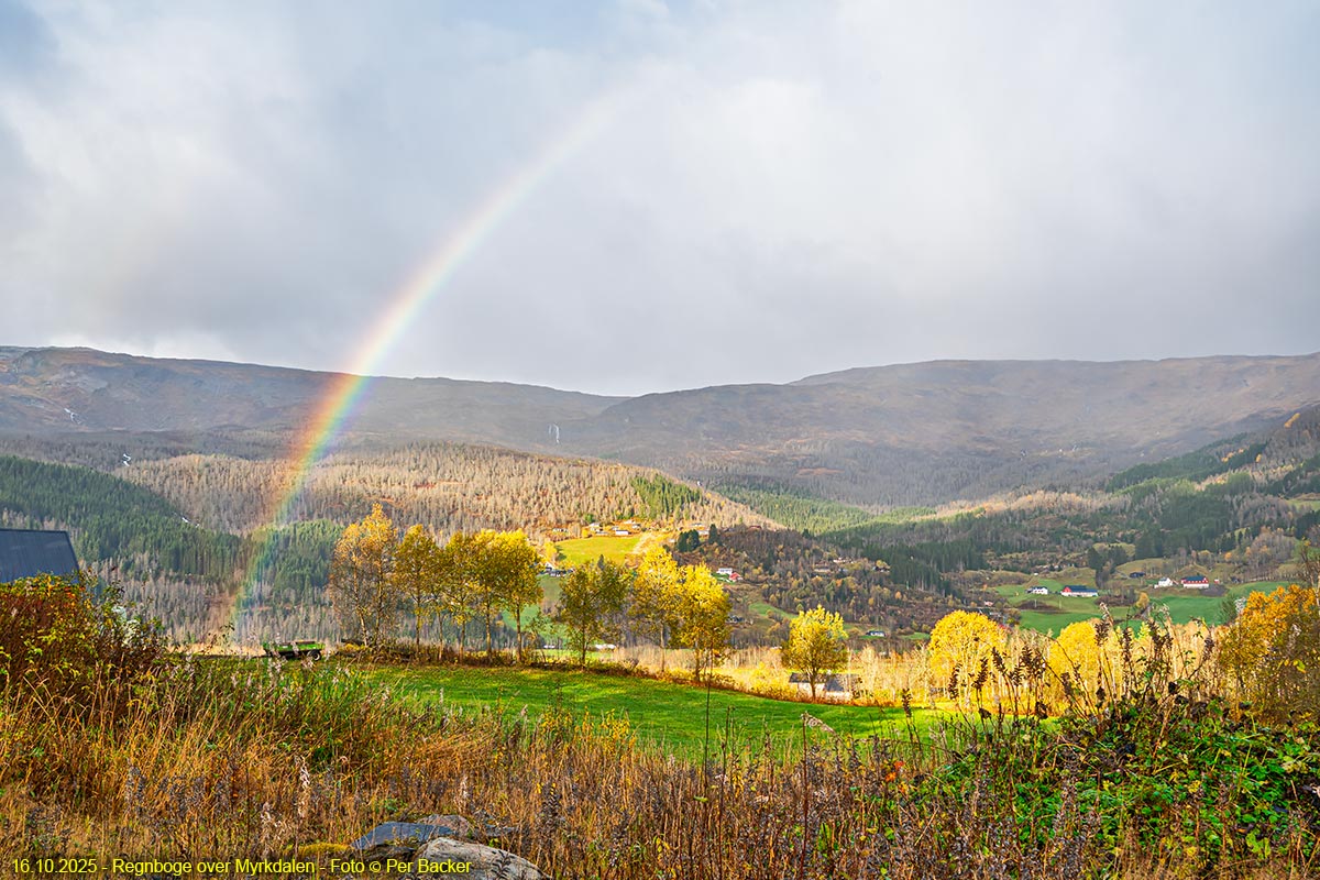 Regnboge over Myrkdalen