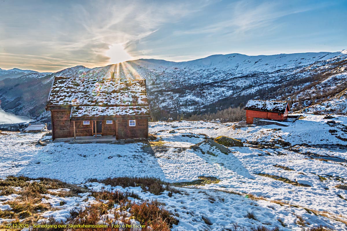 Solnedgang over Skjervheimsstølen