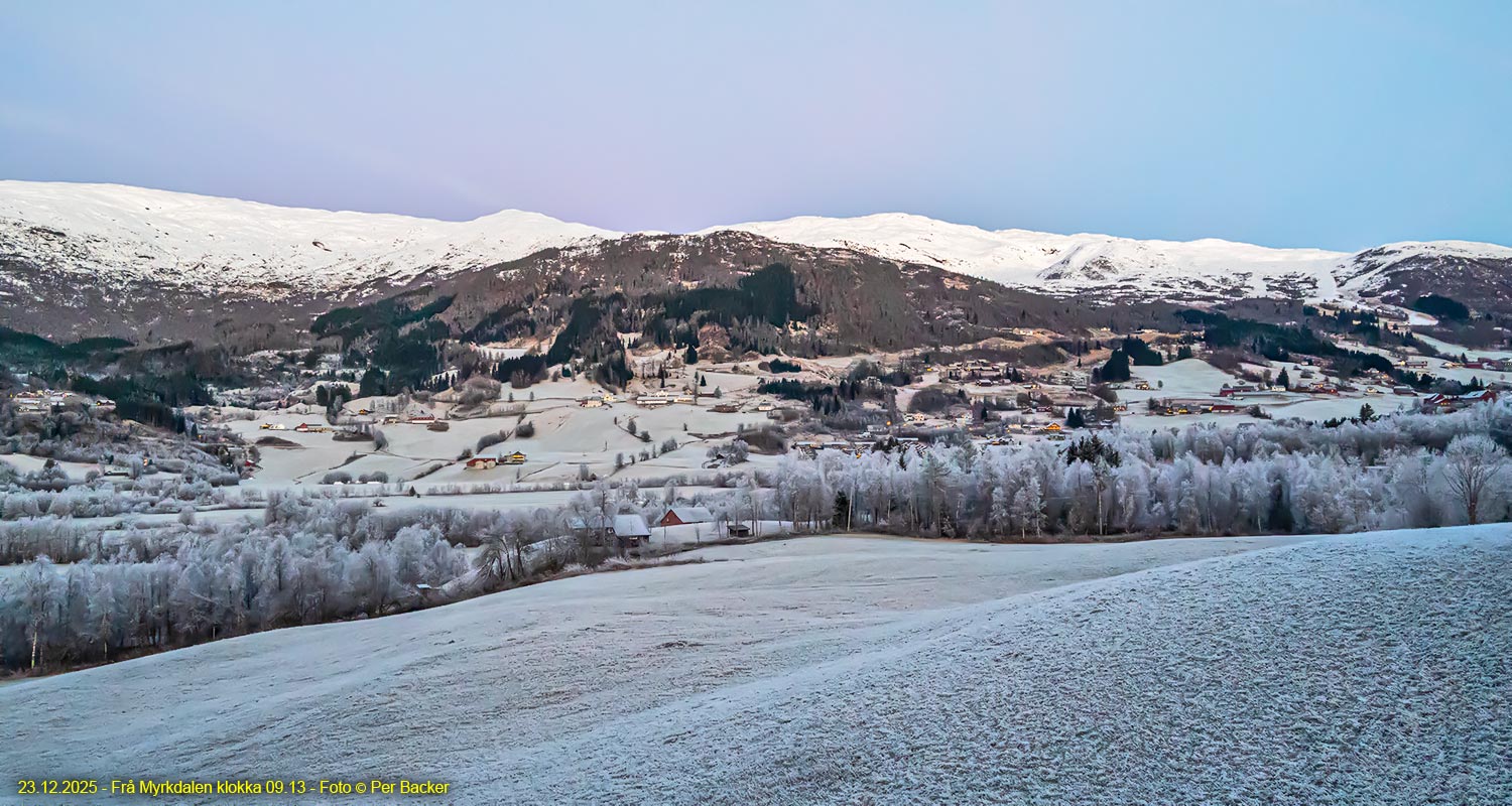 Frå Myrkdalen klokka 09.13